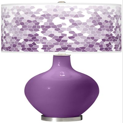 Color + Plus OVO 28 1/2" Mosaic Shade Passionate Purple Table Lamp