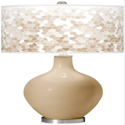 Color + Plus OVO 28 1/2" High Mosaic Shade Colonial Tan Table Lamp