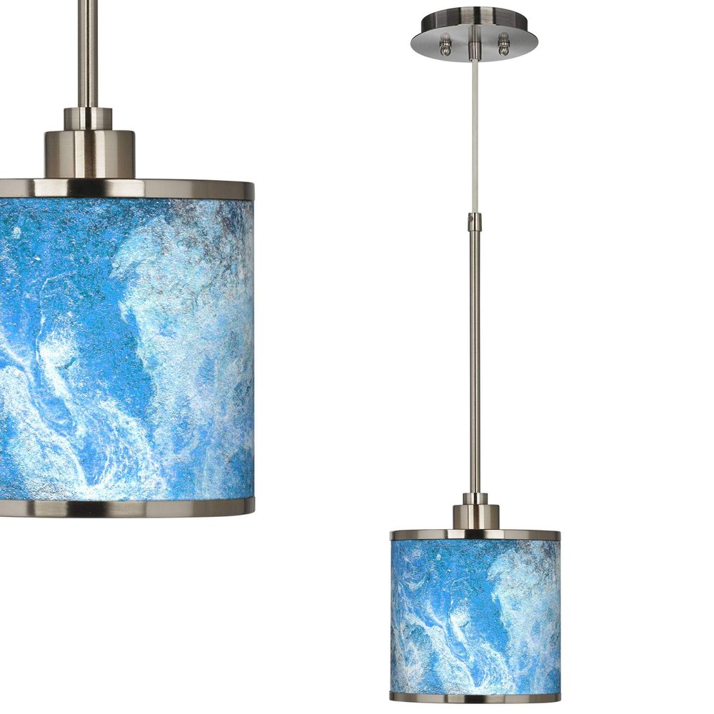 Giclee Glow Ultrablue Mini Pendant Light with Print Shade