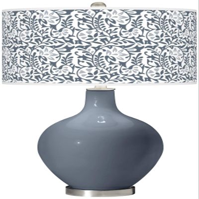 Color + Plus OVO 28 1/2" Gardenia Shade Granite Peak Gray Table Lamp