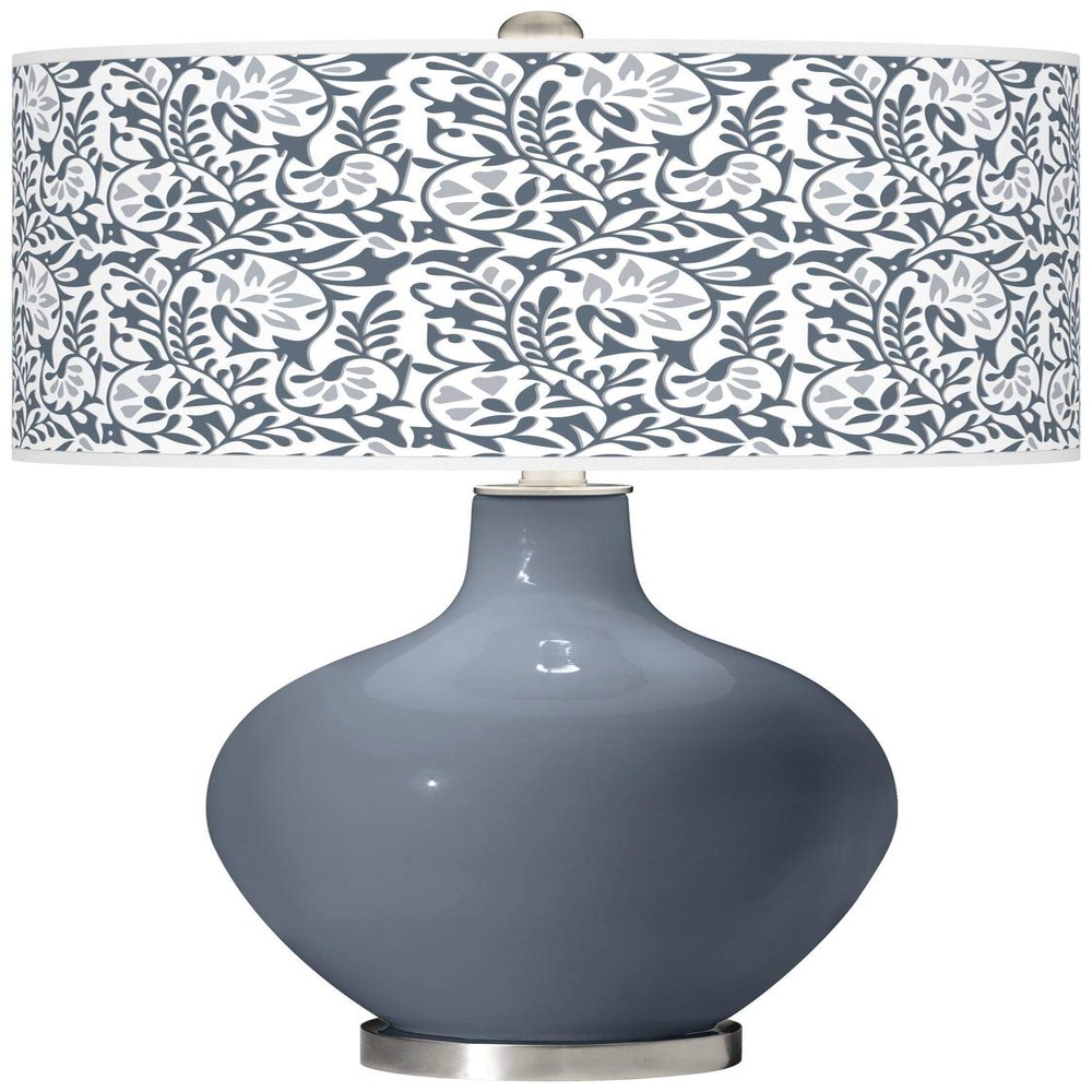 Color + Plus OVO 28 1/2" Gardenia Shade Granite Peak Gray Table Lamp