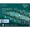 Lumineo 500 LED Cool White Christmas Compact Lights Set, Green Wire 36 Feet view 1