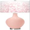 Color + Plus OVO 28 1/2" Mosaic Shade Rose Pink Table Lamp view 1