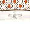 Retro Lattice Giclee 16" Wide Semi-Flush Ceiling Light with Print Shade view 3