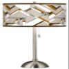 Giclee Glow 28" High Craftsman Mosaic Print Shade Brushed Nickel Table Lamp view 2
