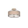 Giclee Glow Retro Lattice 14" Wide Ceiling Light with Print Shade view 1