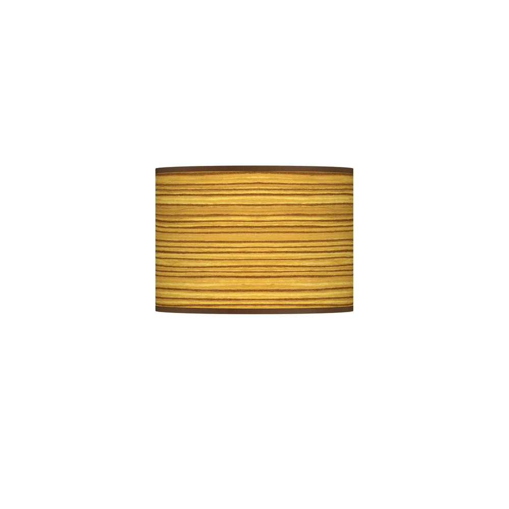 Pre-Assembled Tawny Zebrawood Medium Lamp Shade 13.5x13.5x10 (Spider)