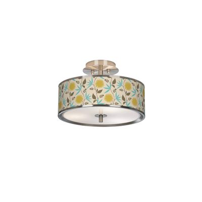 Dahlia Glow 14" Wide Semi-Flush Mount Ceiling Light Fixture