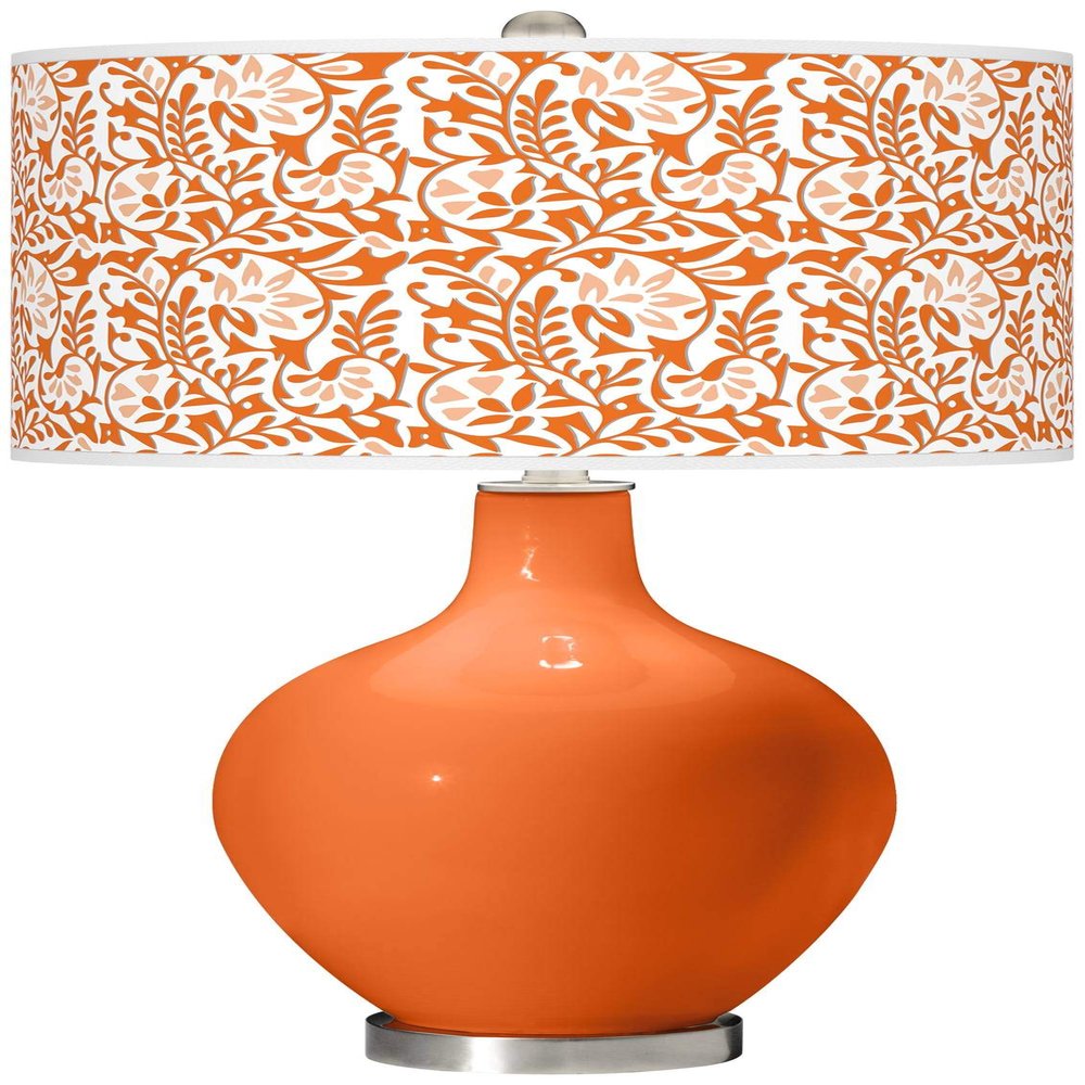 Color + Plus OVO 28 1/2" Gardenia Shade Invigorate Orange Table Lamp