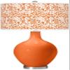 Color + Plus OVO 28 1/2" Gardenia Shade Invigorate Orange Table Lamp view 1