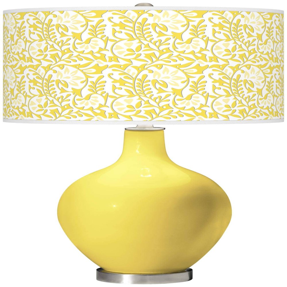 Color + Plus OVO 28 1/2" Gardenia Shade Lemon Twist Yellow Table Lamp