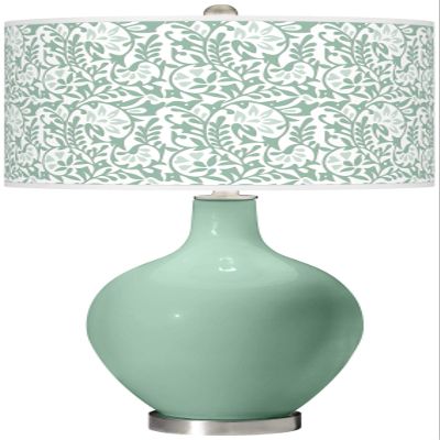 Color + Plus OVO 28 1/2" Gardenia Shade Grayed Jade Green Table Lamp