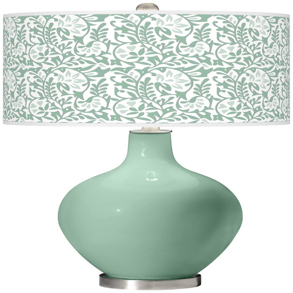 Color + Plus OVO 28 1/2" Gardenia Shade Grayed Jade Green Table Lamp