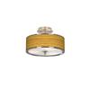Giclee Glow Tawny Zebrawood 14" Wide Ceiling Light with Print Shade view 1