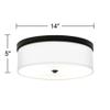 14" Wide Tawny Zebrawood Print Bronze LED Flush Mount Ceiling Light Fixture view 2