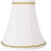 Extra Large White Shade with Metallic Gold Wave Trim 9x18x13 (Spider) view 1