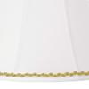 Extra Large White Shade with Metallic Gold Wave Trim 9x18x13 (Spider) view 2