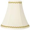 Creme Large Shade with Metallic Gold Wave Trim 7x16x12 (Spider) view 1