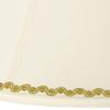 Creme Large Shade with Metallic Gold Wave Trim 7x16x12 (Spider) view 2