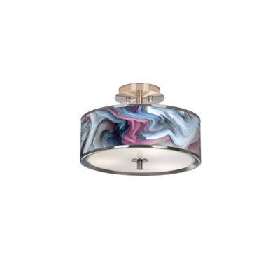 Giclee Glow Europa 14" Wide Ceiling Light with Print Shade