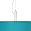 20" Wide Faux Silk Teal Blue Modern 3-Light Pendant Chandelier view 2