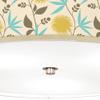 Liz Modern Ceiling Light Flush-Mount Fixture 20 1/4" Wide Brushed Nickel Silver Dahlia Pattern Giclee Print Drum Shade for Bedroom Kitchen Living Room Hallway Bathroom House view 3