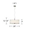 Giclee Glow Ultrablue 20" Wide Pendant Light with Print Shade view 4