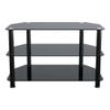 AVF Transitional Steel and Glass TV Stand for up to 42" TVs in Black/Chrome view 2