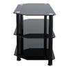 AVF Transitional Steel and Glass TV Stand for up to 42" TVs in Black/Chrome view 4