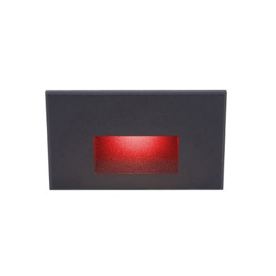 WAC Landscape Lighting, LEDme 120V LED Horizontal Indoor and Outdoor Step and Wall Light Red in Black