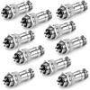 Clyxgs 4-Core Aviation Plug Connector Male Female 16mm Panel Mount Metal Wire Adapter 10PCS view 1