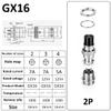 Clyxgs 2-Core Aviation Plug Connector Male Female 16mm Panel Mount Metal Wire Adapter 10PCS view 3
