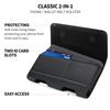 BECPLT Leather Holster Pouch with ID Card Holder, Belt Clip Case for iPhone 13 Mini, 12 Mini, 8, 7, 6s, 6, Galaxy S10e (Fit with Thin Case on) view 2