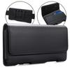 BECPLT for Galaxy S24 Ultra S23 Ultra 5G S22 Ultra 5G Holster Case, Leather iPhone 15 Pro Max Belt Clip Holster Pouch Carrying Sleeve with ID Card Holder for Galaxy A14 A12 A42 Note 20 Ultra (Black) view 1