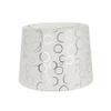 Aspen Creative 32953 Transitional Hardback Empire Shaped Spider Construction Lamp Shade in White with Circle Pattern, 12" Top x 14" Bottom x 10" Slant Height view 1