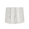 Aspen Creative 32953 Transitional Hardback Empire Shaped Spider Construction Lamp Shade in White with Circle Pattern, 12" Top x 14" Bottom x 10" Slant Height view 3