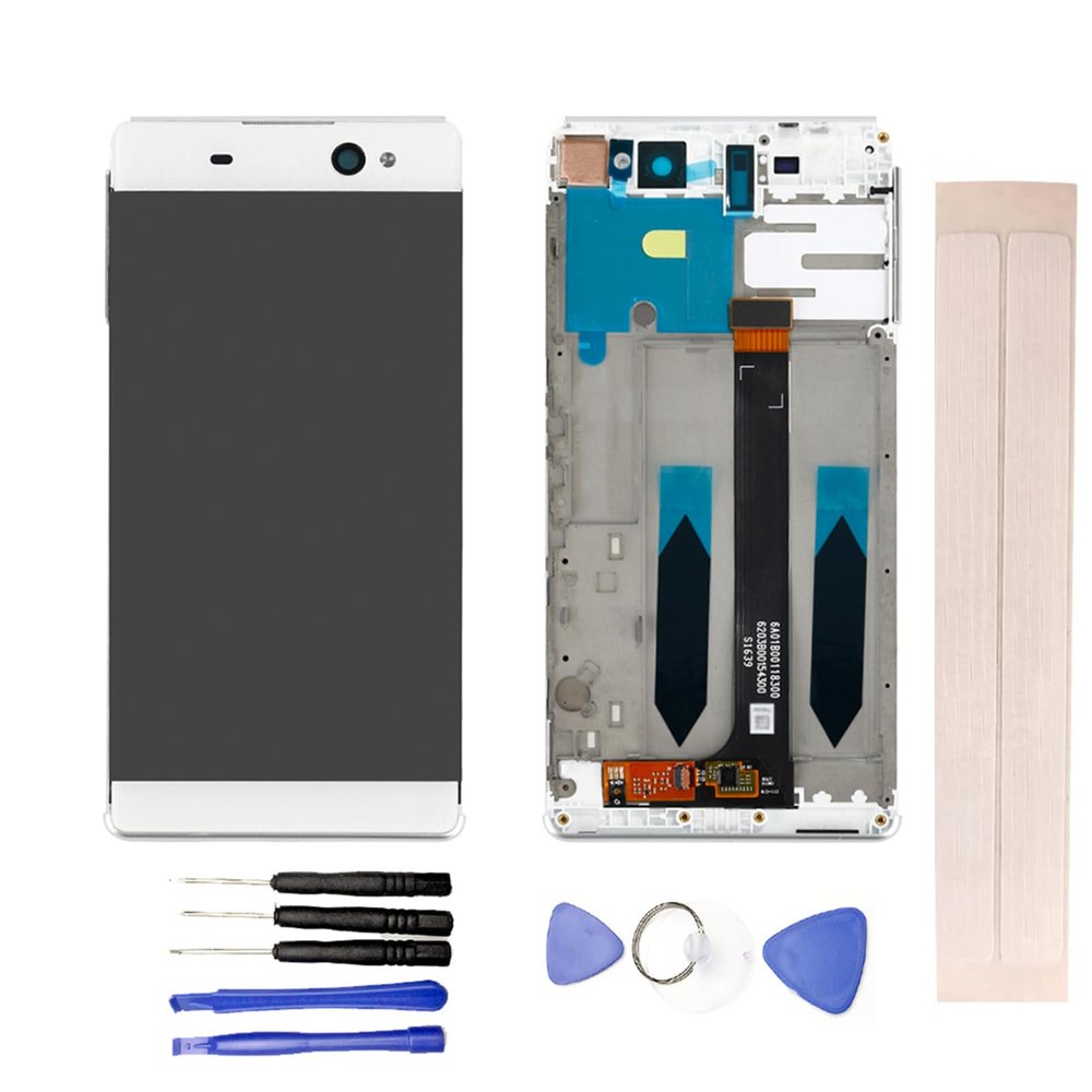 JayTong LCD Display & Replacement Touch Screen Digitizer Assembly with Free Tools for Xpe-ria C6 / XA Ultra F3215 F3213 F3211 F3213 F3212 F3216 White with Frame
