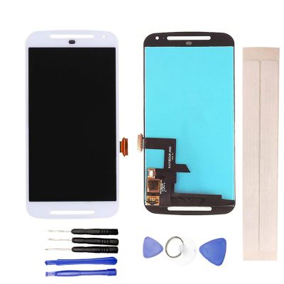 JayTong LCD Display & Replacement Touch Screen Digitizer Assembly with Free Tools for Mo-torola Mo-to G2 Gen 2nd XT1063 XT1068 White