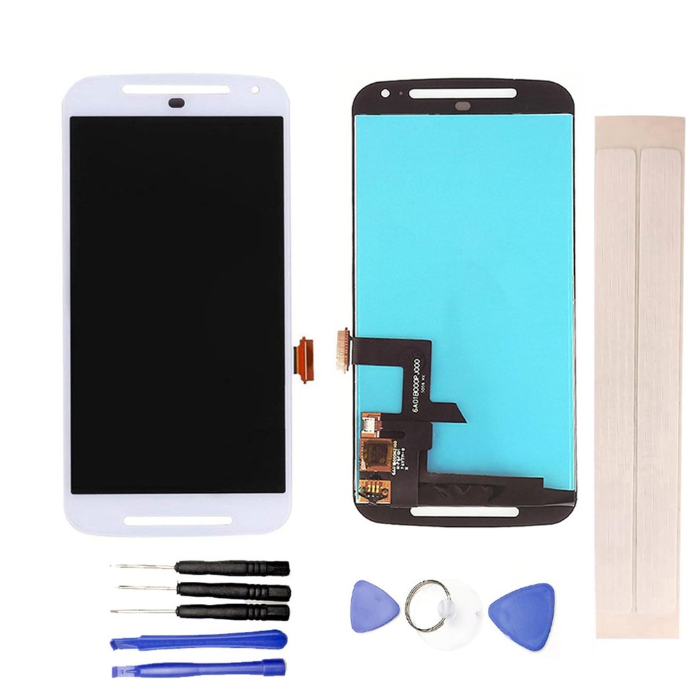 JayTong LCD Display & Replacement Touch Screen Digitizer Assembly with Free Tools for Mo-torola Mo-to G2 Gen 2nd XT1063 XT1068 White