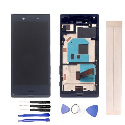 JayTong LCD Display & Replacement Touch Screen Digitizer Assembly with Free Tools for Xpe-ria X Compact F5321 / X Mini Black with Frame