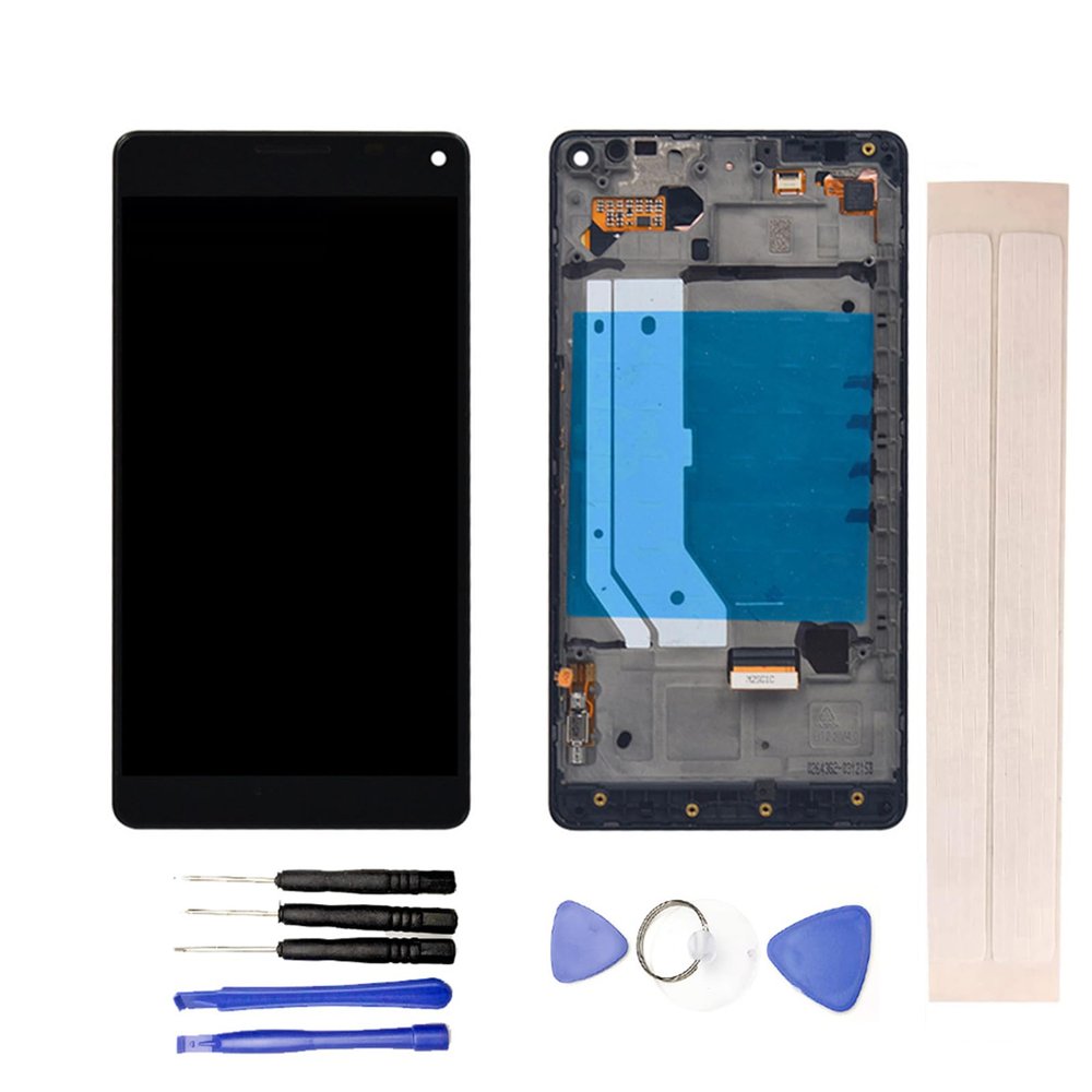 JayTong LCD Display & Replacement Touch Screen Digitizer Assembly with Free Tools for No-kia Micro-Soft Lumia 950xl / 950 XL Black with Frame