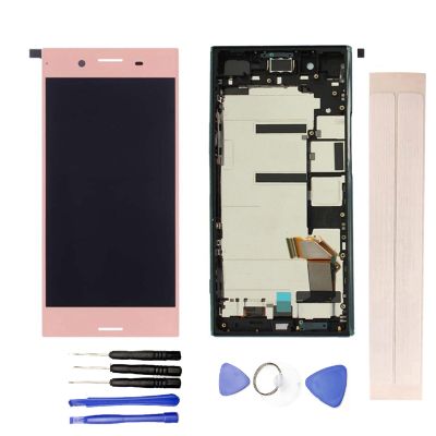 JayTong LCD Display & Replacement Touch Screen Digitizer Assembly with Free Tools for Xpe-ria XZP XZ Premium G8141 G8142 Pink with Frame