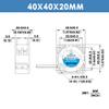 WINSINN 40mm 12V Fan - Hydraulic Bearing 8000 RPM 4020 Cooling Fan Replacement for 3D Printer/PC Cooling/Automotive, 30cm Cable with XH2.54-2PIN, Brushless 40x20mm (4Pcs) view 2