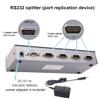 RS232 Splitter, DTECH 4 Port Serial Expansion Box 1x4 COM Port Expander with Power Adapter for Sharing PCs and Capture Data view 4