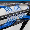 ICC CAT6 Feed-Through Patch Panel, 24 Port, 1U Rackmount, RJ45 Ethernet Patch Panel, No Punch Down, PoE++ and TAA Compliant, Black view 2