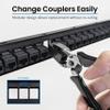 ICC CAT6 Feed-Through Patch Panel, 24 Port, 1U Rackmount, RJ45 Ethernet Patch Panel, No Punch Down, PoE++ and TAA Compliant, Black view 4