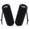XENEO X21 Dual Portable Bluetooth Speakers Waterproof Outdoor Wireless Stereo Pairing with FM Radio, Micro SD Card, IPX6, Aux Jack 30W for Home, Office, Party and Travel (Pack 2 Black) view 1