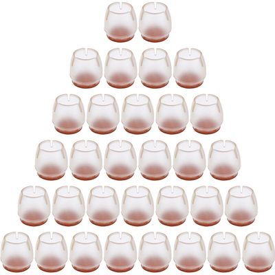 Outus 32 Pack Silicone Chair Leg Floor Protectors for Hardwood Floors, Chair Leg Covers Silicone Floor Protector Round Furniture Table Feet Covers, Fit for Legs Diameter of 0.99-1.14 Inch