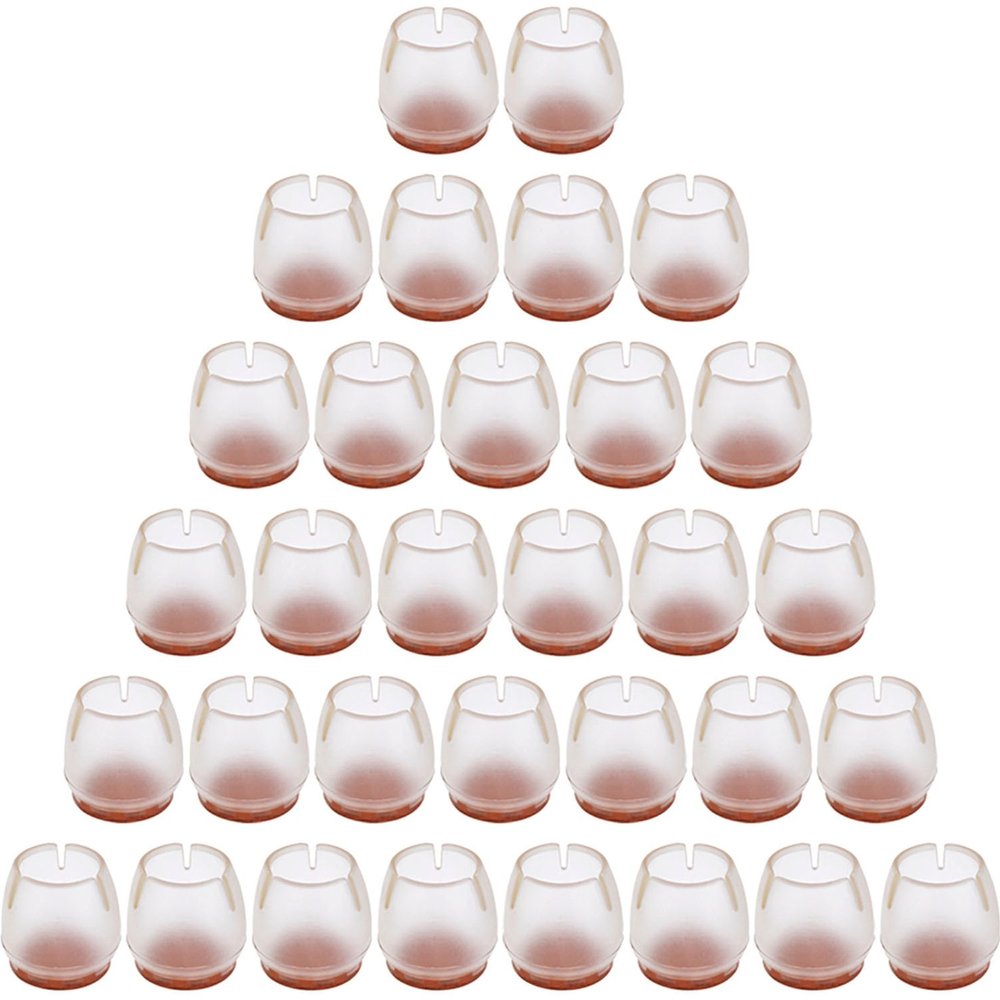 Outus 32 Pack Silicone Chair Leg Floor Protectors for Hardwood Floors, Chair Leg Covers Silicone Floor Protector Round Furniture Table Feet Covers, Fit for Legs Diameter of 0.99-1.14 Inch
