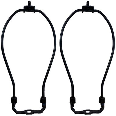 Urbanest 7" Set of 2 Heavy Duty Harp Fitter For Lamp Shades with Saddle, Black Nickel
